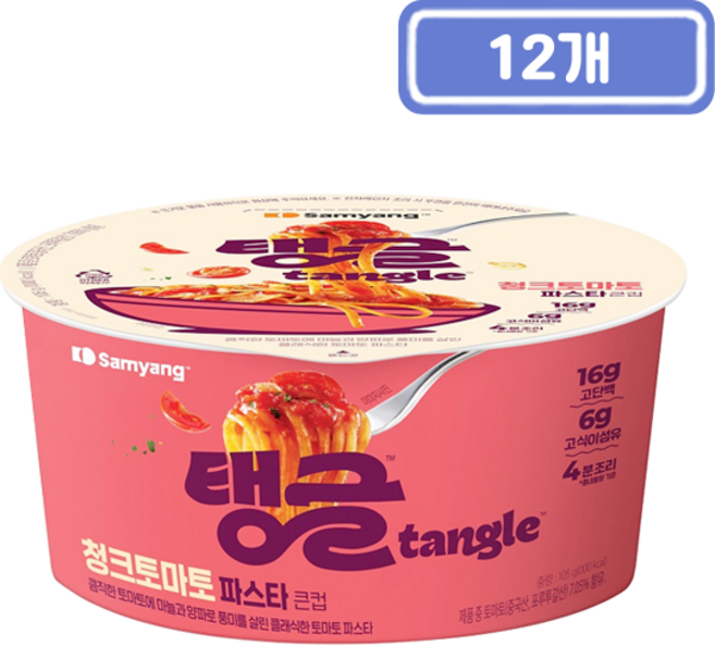 탱글 청크토마토파스타, 105g, 12개