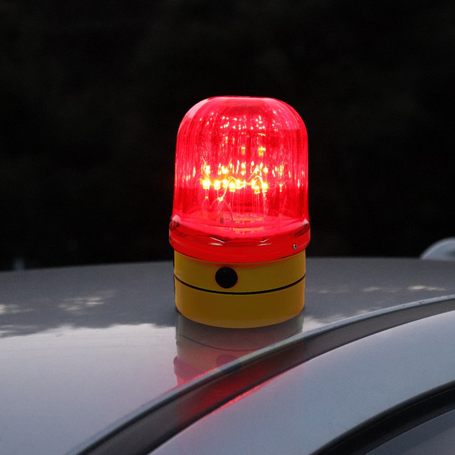 무소음 경광등 경고등 비상등 멧돼지 동물 퇴치, 레드, 1개