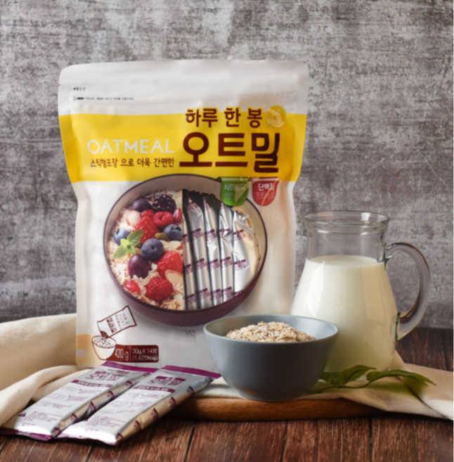 두보식품 하루 한봉 오트밀 420g 1팩 대용량 가성비 선물 자취 간편식 간식 귀리 슈퍼곡물, 1개