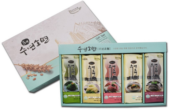 수연소면 2kg 5종 오색소면 잔치국수 답례품 명절선물, 1개