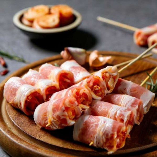 삼겹김치말꼬치 400g 5꼬지 간단한술안주 혼술 삼겹살