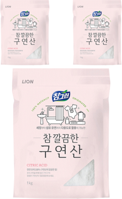 참그린 참 깔끔한 구연산 주방세제, 1kg, 3개