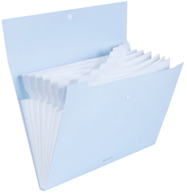 델리 8분류 인덱스 아코디언 파일, 파스텔블루, 1개