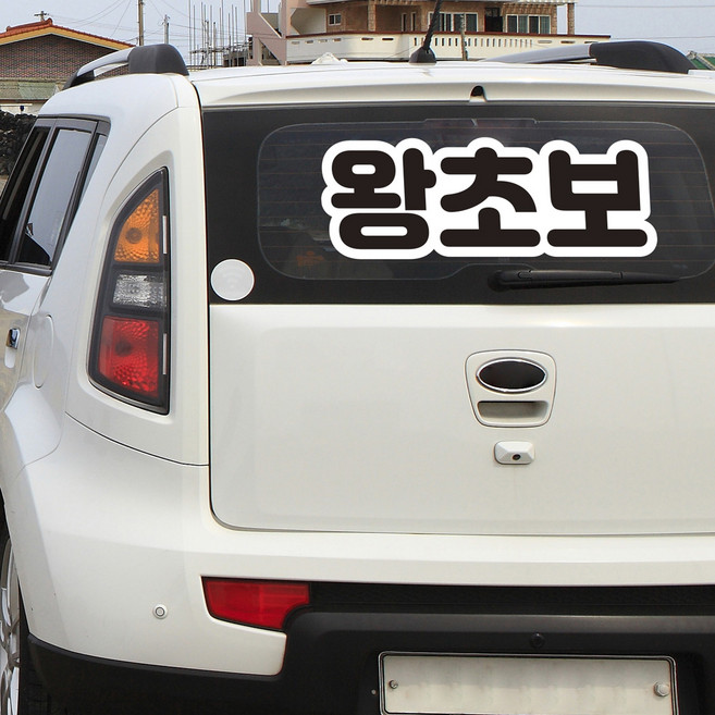 초보운전보다 더 강력한 왕초보 스티커 대형 데칼, 1개