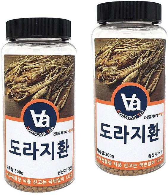 어썸티 국산 도라지환 (길경뿌리환), 300g, 2개