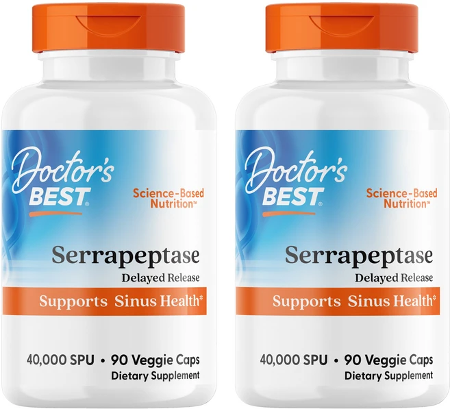 닥터스베스트 세라펩타제 베지 캡 글루텐 프리 비건, 2개, 90정 - 쿠팡