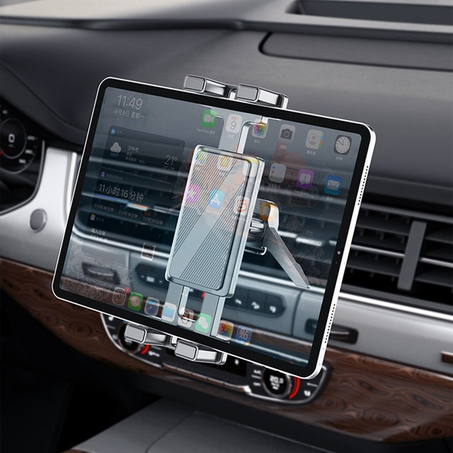 SEAMETAL 송풍구 차량 핸드폰거치대 차량용 태블릿 갤럭시탭 아이패드 거치대, 블랙, 1개