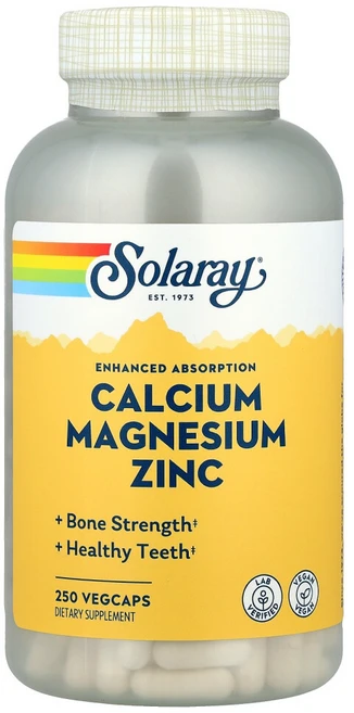 쏠라레이 칼슘 마그네슘 아연 베지캡슐 250정, 1개 - 쿠팡