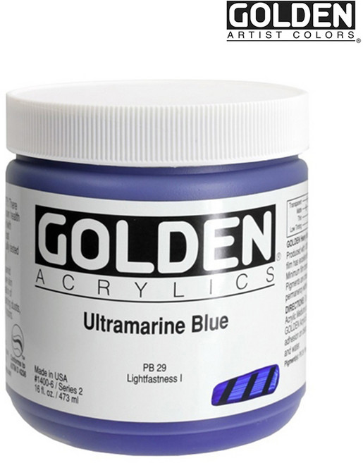 골든 아크릴물감 헤비바디 473ml S2 Ultramarine Blue