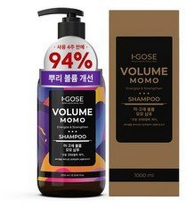 이고세 볼륨 모모 샴푸, 5개, 1L