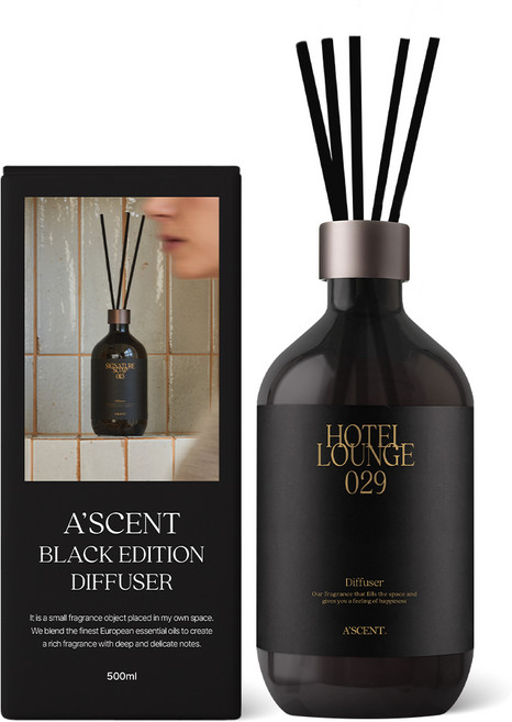에이센트 블랙 에디션 디퓨저, 호텔라운지, 500ml, 1개