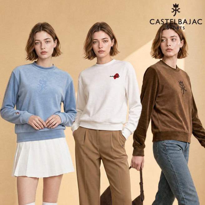 5위 - 까스텔바작 26FW 최신상 여성용 테리부클 스웨트셔츠 2종
