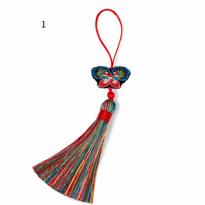 잇츠K 자수 나비 태슬 / 전통 포장 매듭 장식 보자기 답례, 혼사, 20개