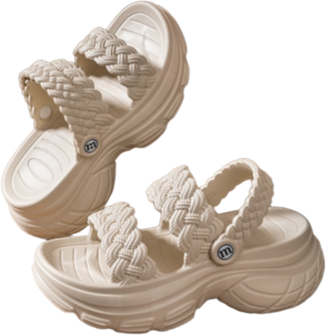 르쏘 여자 발 편한 통굽 슬리퍼 가벼운 쿠션 샌들 사무실