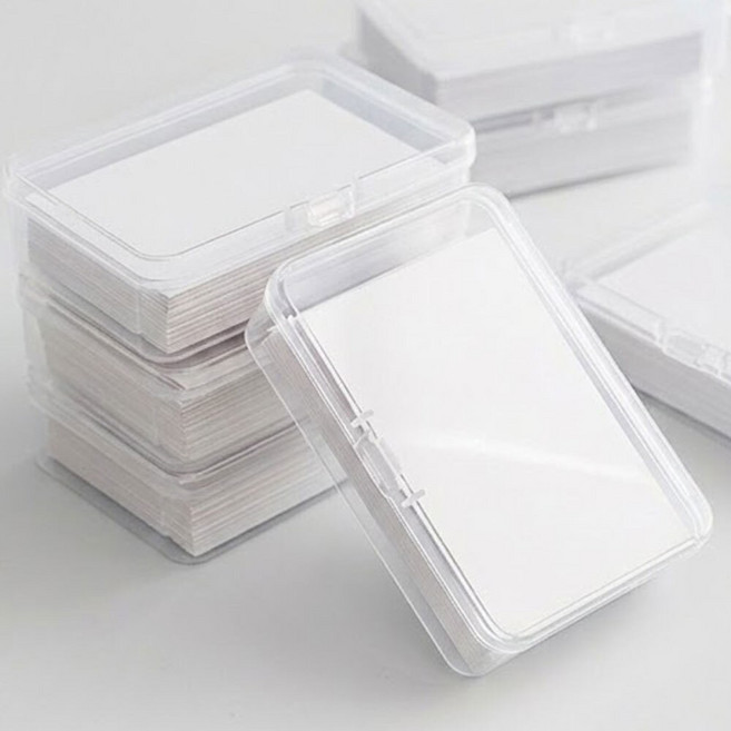 플라스틱 명함 포토카드 케이스, 3개, 투명