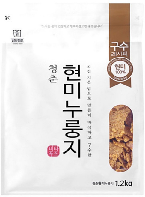 청춘 현미 누룽지 1.2kg구수한누룽지, 1.2kg, 2개