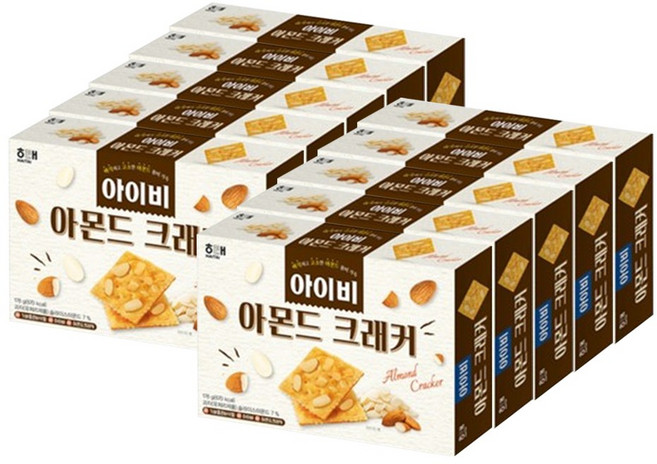 해태 아이비 아몬드 크래커 178g X 10개 대용량과자