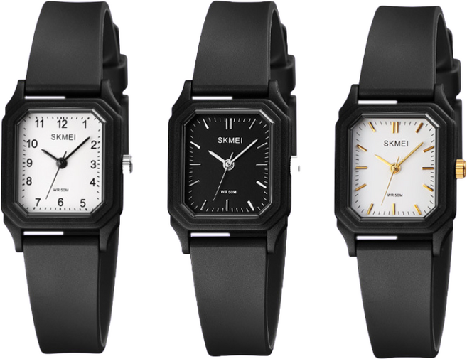 SKEMI 여자 학생 수능 캐주얼 심플 손목 시계 선물포장