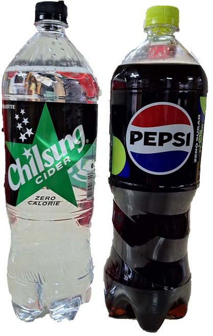 [드링킹] 펩시 콜라 제로 슈가라임향 1.5L 1개 +칠성사이다 제로 1.5L 1개, 2개