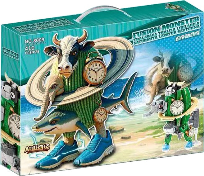 이탈리안 브레인롯 대형 블럭 호환블럭 3종 조립완구, 1개