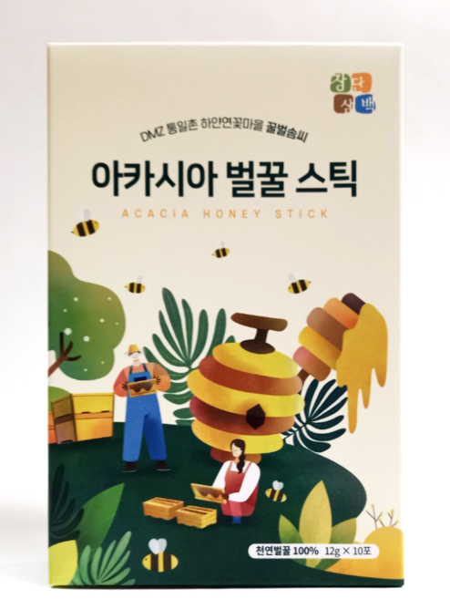 [꿀벌솜씨] 진짜 꿀벌농장에서 채밀한 꽃꿀 아카시아꿀 벌꿀스틱 10개입, 10개, 12g