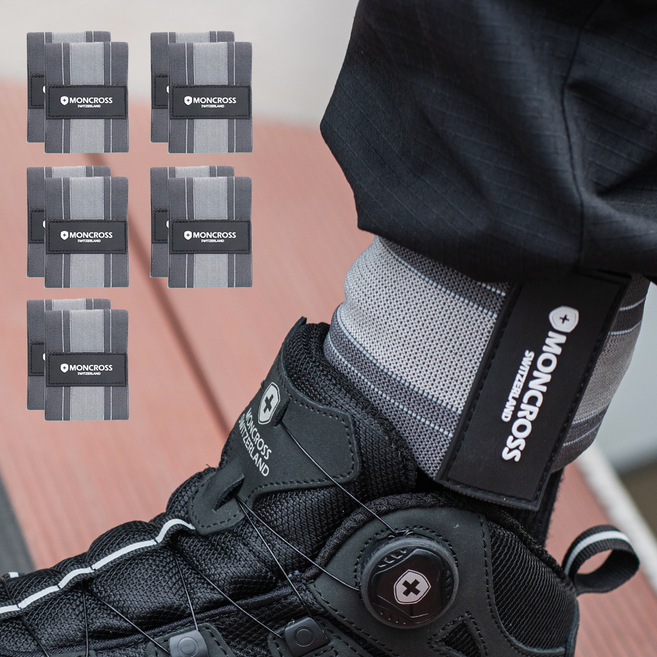 몽크로스 커맨더 사하라 반사각반 안전화 안전각반, 그레이, 5세트