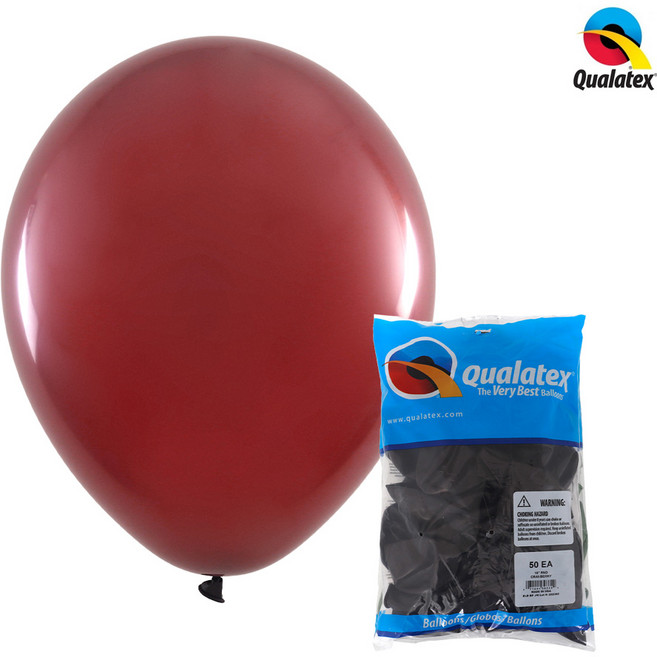퀄라텍스 고무풍선 40 패션 크랜베리 50입 파티 풍선