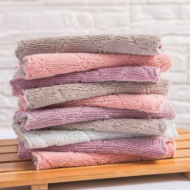 10장증정행사중 SNS화제 미친 흡수력 데일리 마술 행주 냄새안나는 먼지없는 헹주 인덕션 유리 청소 닦는 빨아쓰는 손 걸레 대형 중형 물먹는 수건 수세미 행주의중독, 대(25X25) 40P + 중 5P 무료증정, 1개