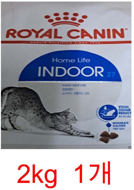 로얄캐닌 인도어 고양이사료, 닭+오리, 2kg, 1개
