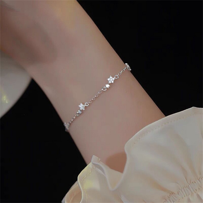 besteffie 여성 심플 별모양 장식 팔찌 패션 액세서리 레이어드 선물용팔찌 K51