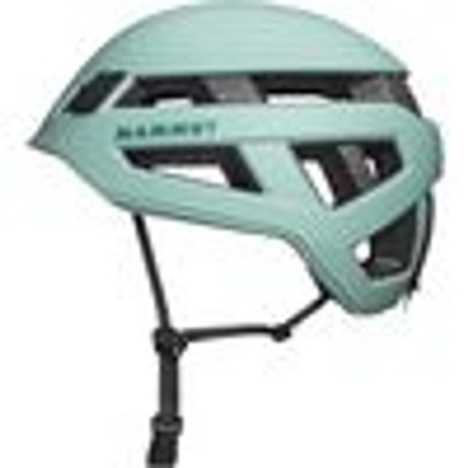 [Mammut] Crag Sender 클라이밍 헬멧 초경량 케블라 보강 쿠셔닝 통풍성 착용감 헤드램프 클립, 56-61cm, 그린