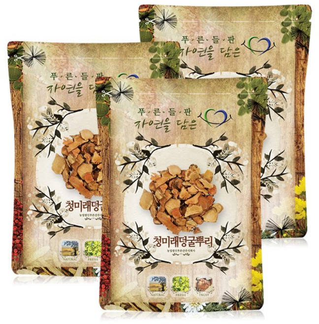 푸른들판 국내산 청미래 덩굴 뿌리, 500g, 3개