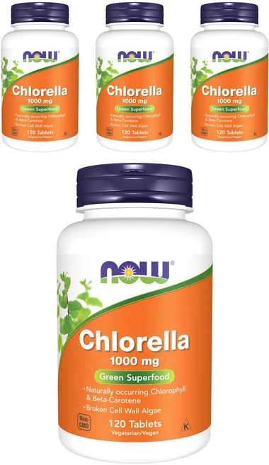 나우푸드 클로렐라 1000mg 타블렛, 120정, 4개 - 쿠팡