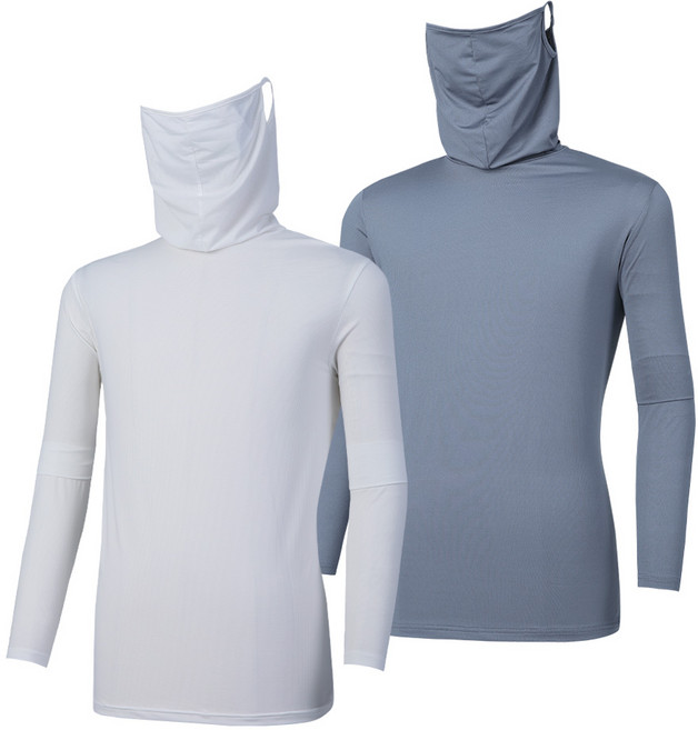 [투엘라] (1+1) 남성 냉감 메쉬 마스크넥 티셔츠_자외선차단 쿨테크