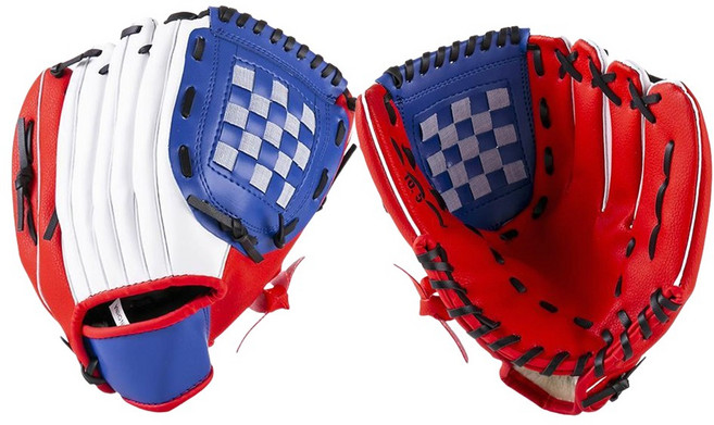 청소년/성인용 포수 투수글러브 올라운드 야구 글러브 내마모성 두텁게 연습용 경기용 야구글러브, 빨간색, 1개