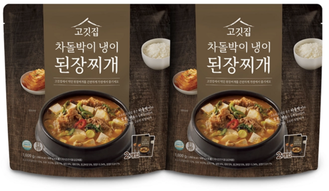 코스트코 고깃집 차돌박이 냉이 된장 찌개 800g 야외 여행 캠핑 냉이 두부 감자 포함, 1세트, 1.6kg