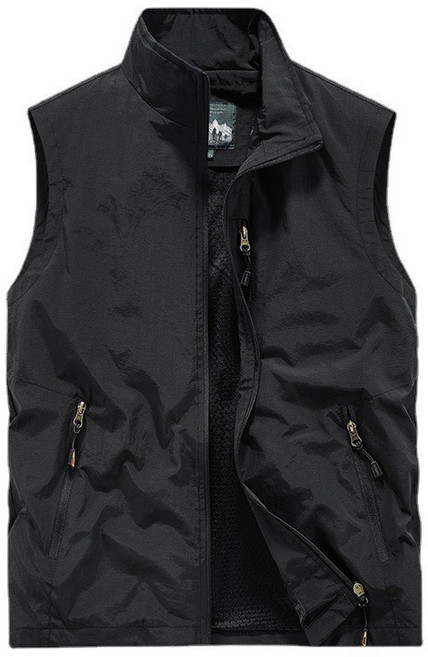 DFMEI 남성 아웃도어 캐주얼 속건 베스트 사진기자 조끼 멀티 포켓 베스트 2006