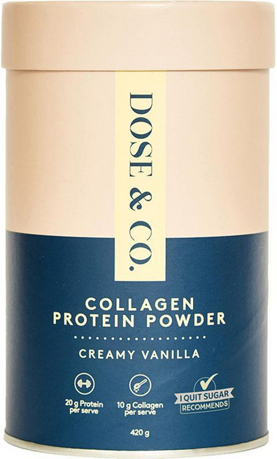 뉴질랜드 도즈앤코 Dose & Co Collagen Protein Powder Vanilla 콜라겐 프로틴 바닐라맛 파우더, 5개, 420g