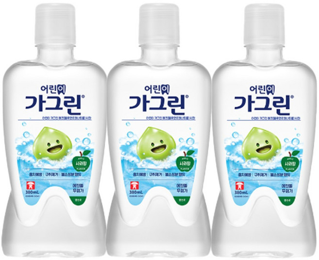 어린이가그린 아동 가글 사과맛 380ml x 3개