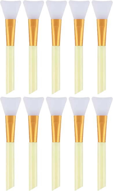 5개입 얼굴 실리콘 페이스 브러쉬, 1개, 02.옐로우 10개
