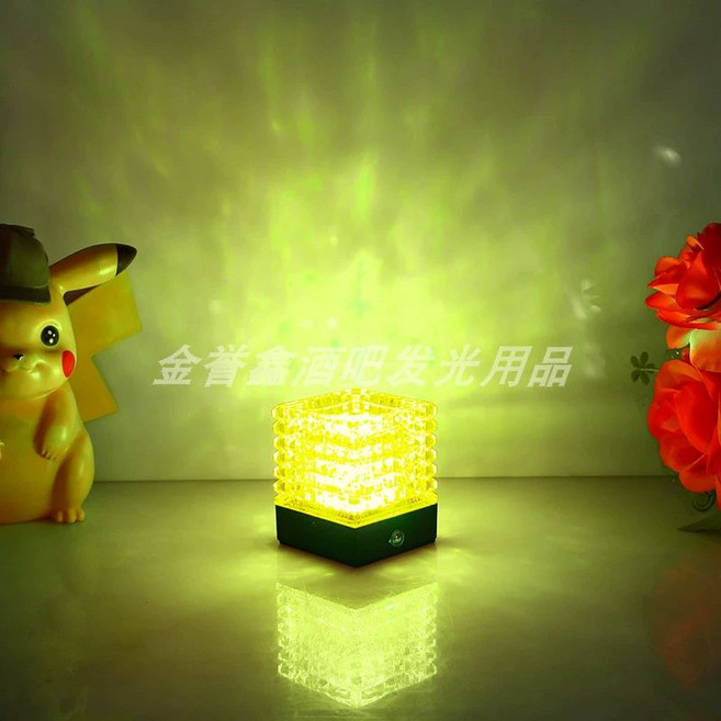 전기젠가 전기흐르는 보드게임 쌓기 형광 LED 젠가, 1개, 옐로우광