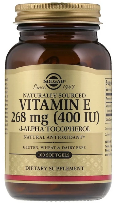 솔가 비타민 E 400IU D-알파 토코페롤 소프트젤, 100정, 1개 - 쿠팡