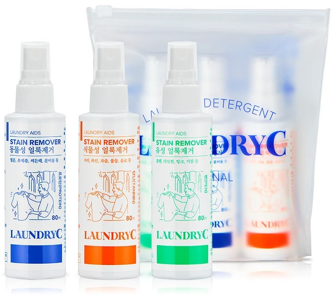 런드리씨 얼룩제거제 3종세트, 3개, 80ml - 쿠팡