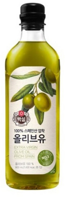 백설 스페인산 압착 올리브유, 900ml, 3개