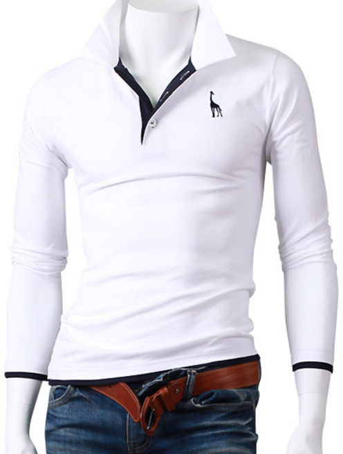 스댕클럽 남성용 기린 레이어드 긴팔 카라티 MD1700