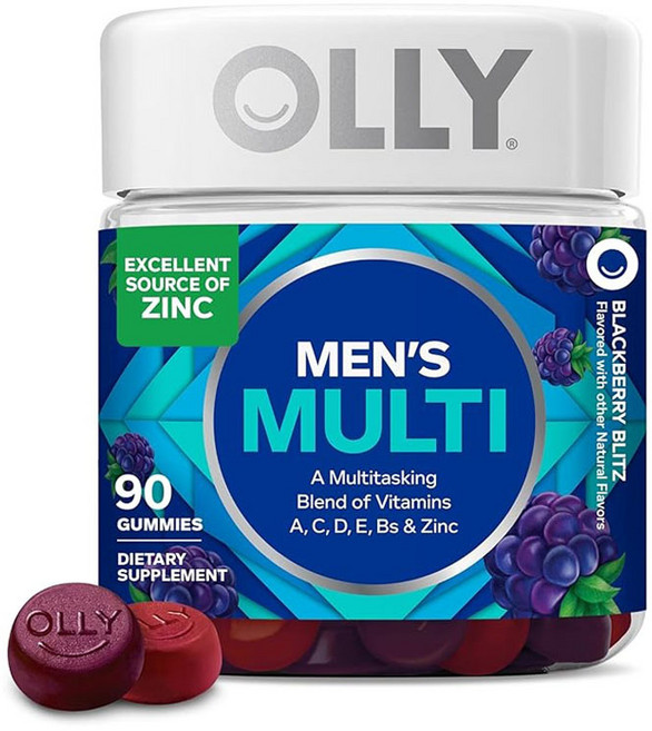 OLLY VITAMINS 男士綜合黑莓閃電軟糖, 1個, 90錠