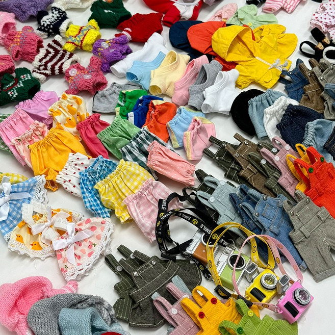 모루인형옷 별자리 솜 인형옷 아이돌 키링 10cm 15cm, 기본니트 39.레드팔두줄, 1개