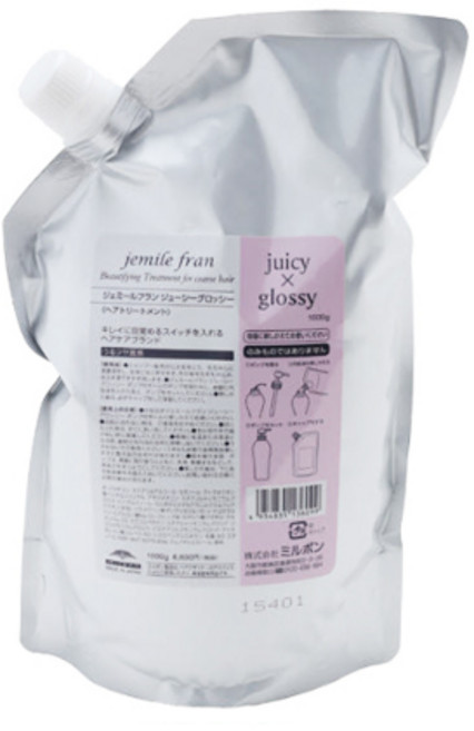 밀본 제밀프란 쥬시 글로시 트리트먼트 1000g(리필) 굵은모발용 촉촉윤기, 1kg, 1개