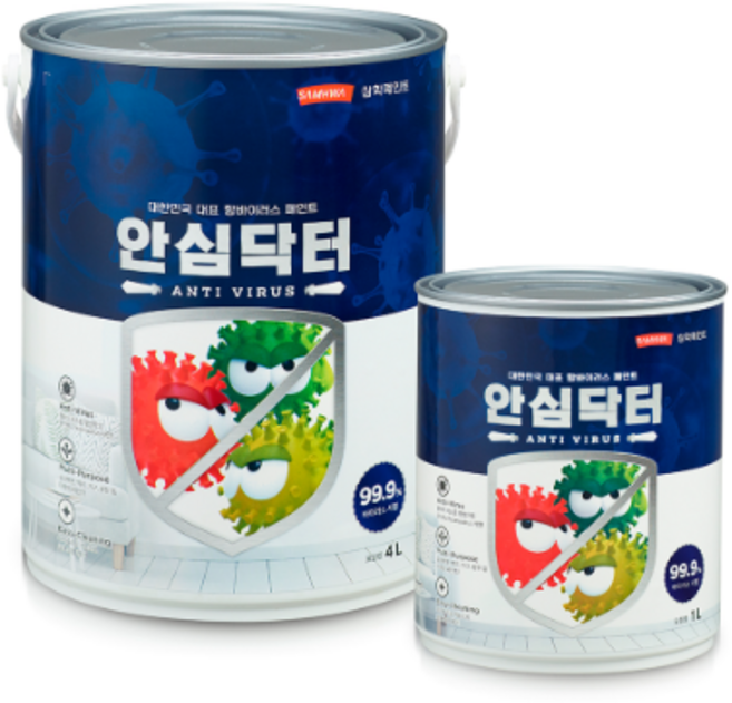 삼화페인트 두렵지않은 항바이러스 안심닥터 조색가능, 주문서에색상표기바랍니다, 1개