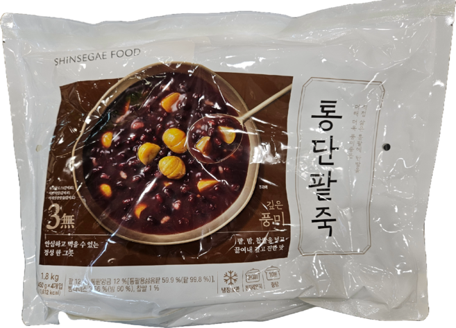 신세계푸드 통단팥죽 450g X 4입 1800g(냉장배송), 1개, 1.8kg